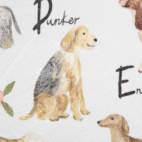 Dog Alphabet by Melissa Wang a Hand Embellished Textured Canvas from Mercana - Luna Furniture