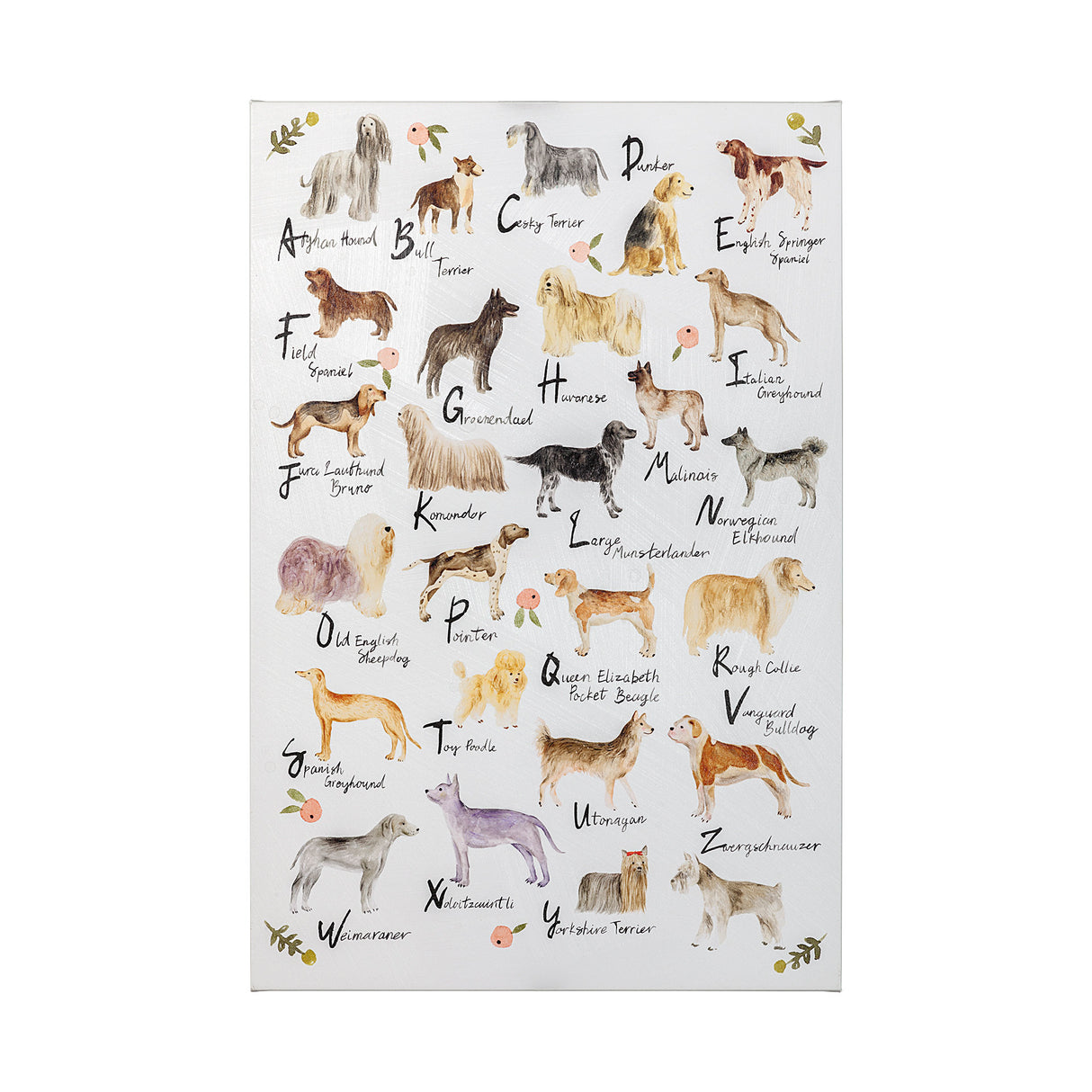 Dog Alphabet by Melissa Wang a Hand Embellished Textured Canvas from Mercana - Luna Furniture
