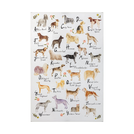 Dog Alphabet by Melissa Wang a Hand Embellished Textured Canvas from Mercana - Luna Furniture