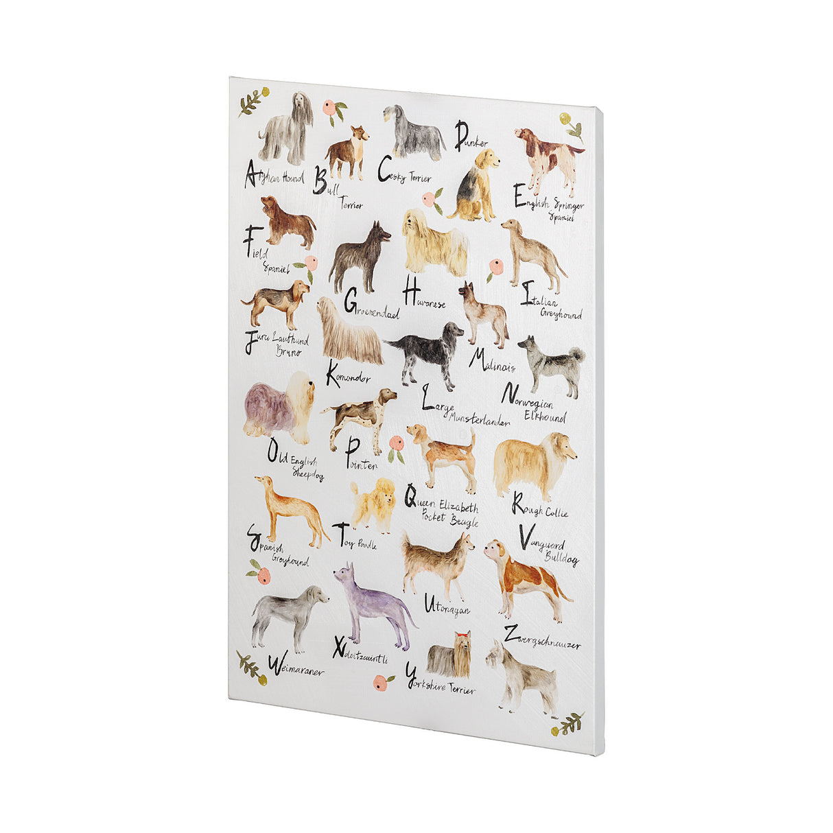 Dog Alphabet by Melissa Wang a Hand Embellished Textured Canvas from Mercana - Luna Furniture