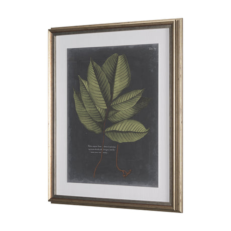 Foliage Dramatique III by Vision Studio Hand Embellished Textured Framed Art Print Matted under Glas from Mercana - Luna Furniture