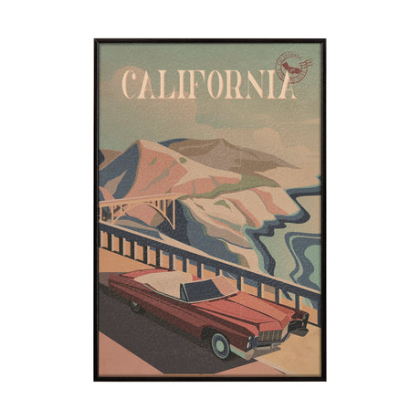 California Go USA (SM) by Mercana Studio a Hand Embellished Decograph Framed Art Print from Mercana - Luna Furniture