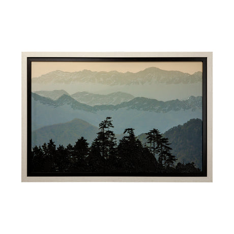 Mountain Light by Wild Wonders of ChinHand Embellished Textured Framed Art Print Matted under Glass from Mercana - Luna Furniture