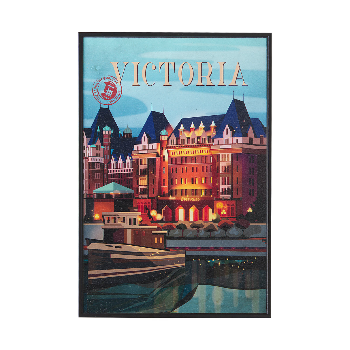 Victoria Go Canada (SM) by Mercana Studio a Hand Embellished Decograph Framed Art Print from Mercana - Luna Furniture