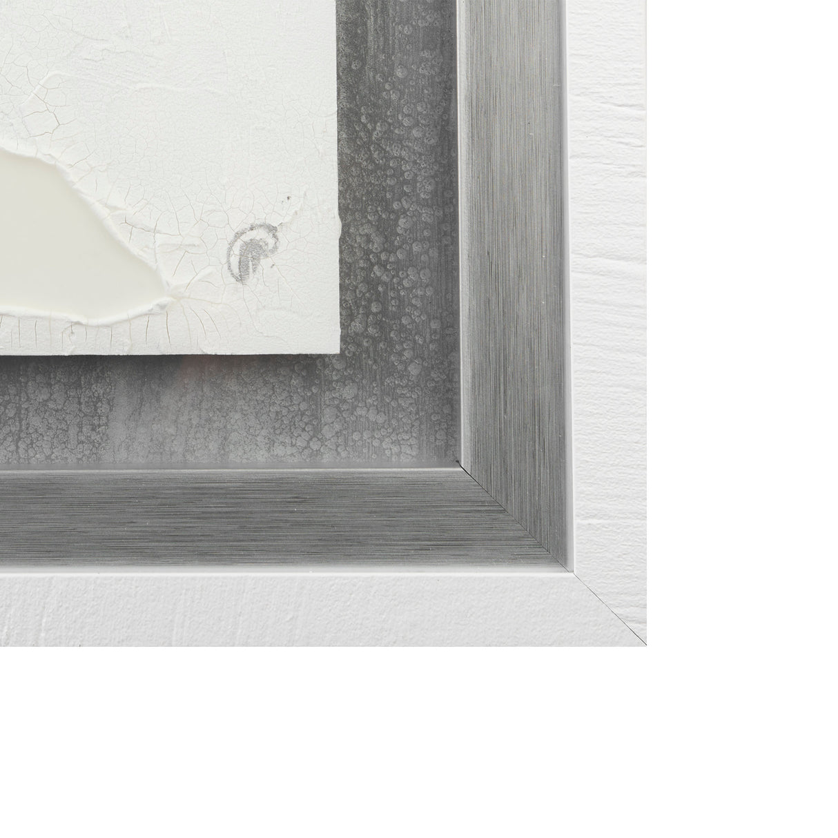White and Silver River by Studio M a Framed Art Print Matted under Glass from Mercana - Luna Furniture