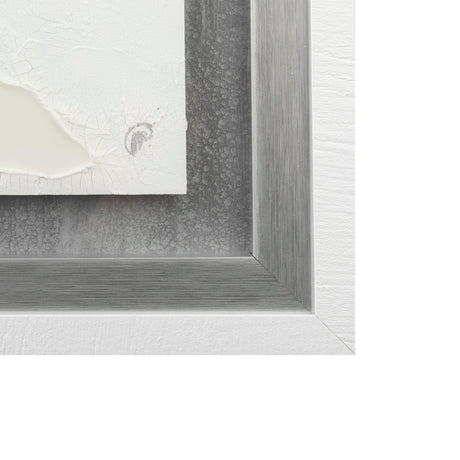 White and Silver River by Studio M a Framed Art Print Matted under Glass from Mercana - Luna Furniture