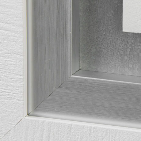 White and Silver River by Studio M a Framed Art Print Matted under Glass from Mercana - Luna Furniture