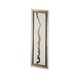 White and Gold river by Studio M a Framed Art Print Matted under Glass from Mercana - Luna Furniture