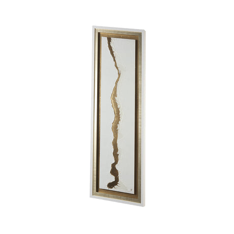 White and Gold river by Studio M a Framed Art Print Matted under Glass from Mercana - Luna Furniture