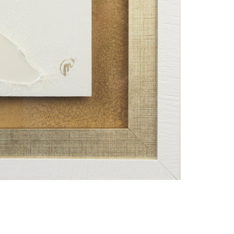 White and Gold river by Studio M a Framed Art Print Matted under Glass from Mercana - Luna Furniture