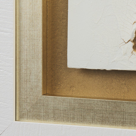 White and Gold river by Studio M a Framed Art Print Matted under Glass from Mercana - Luna Furniture