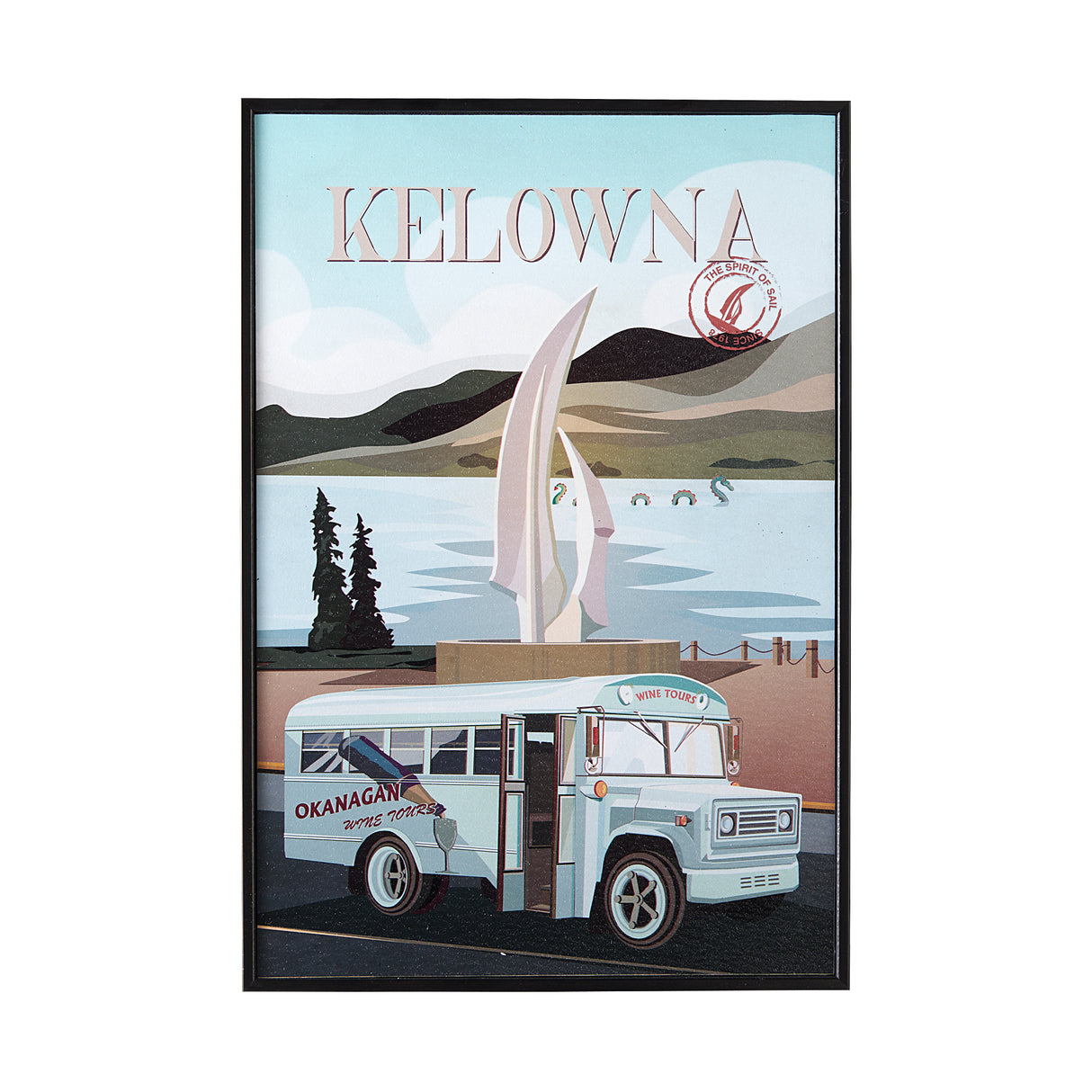 Kelowna Go Canada (S) by Mercana Studio a Hand Embellished Framed Art Decograph Print from Mercana - Luna Furniture