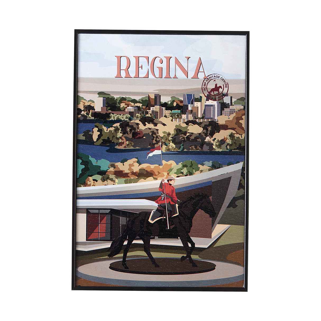 Regina Go Canada (SM) by Mercana Studio a Hand Embellished Decograph Framed Art Print from Mercana - Luna Furniture