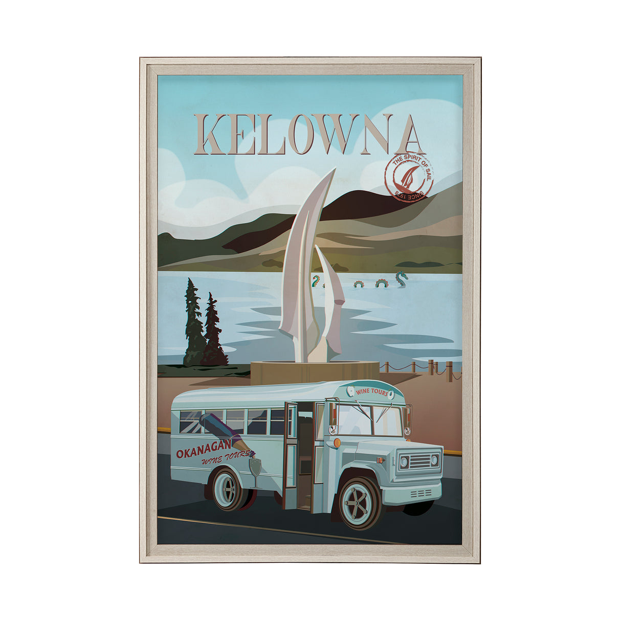 Kelowna Go Canada (XL) by Mercana Studio a Hand Embellished Decograph Framed Art Print under Glass from Mercana - Luna Furniture