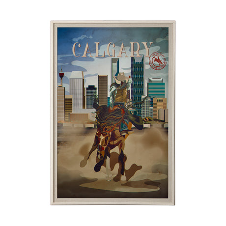 Calgary Go Canada (XL) by Mercana Studio a Hand Embellished Decograph Framed Art Print under Glass from Mercana - Luna Furniture