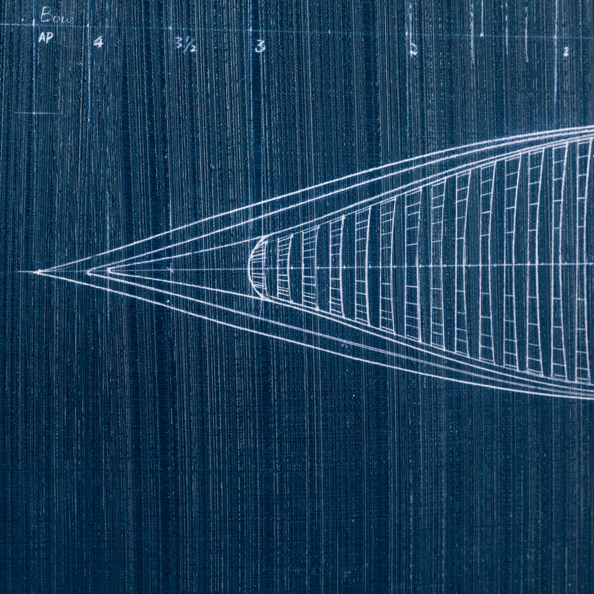 Canoe Blueprint by Dayna a Hand Embellished Textured Framed Art Print Matted under Glass from Mercana - Luna Furniture