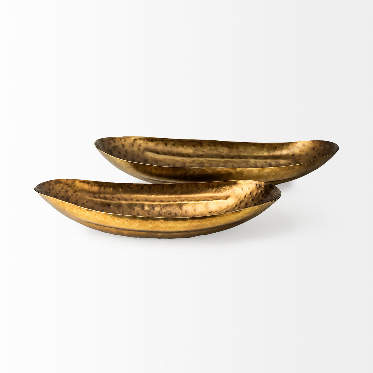 Karmen (Set of 2) Gold Hammered Oversized Bowls from Mercana - Luna Furniture