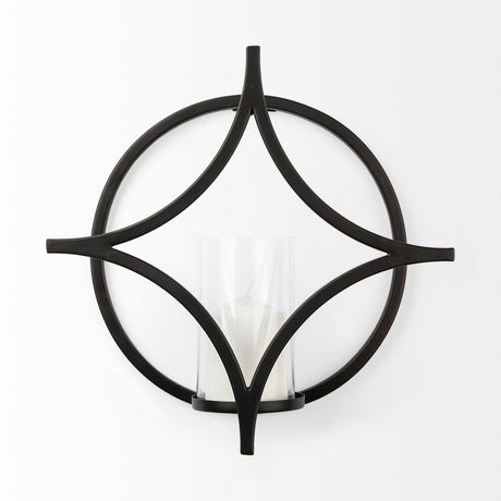 Lyra I Black Wall Candle Holder from Mercana - Luna Furniture