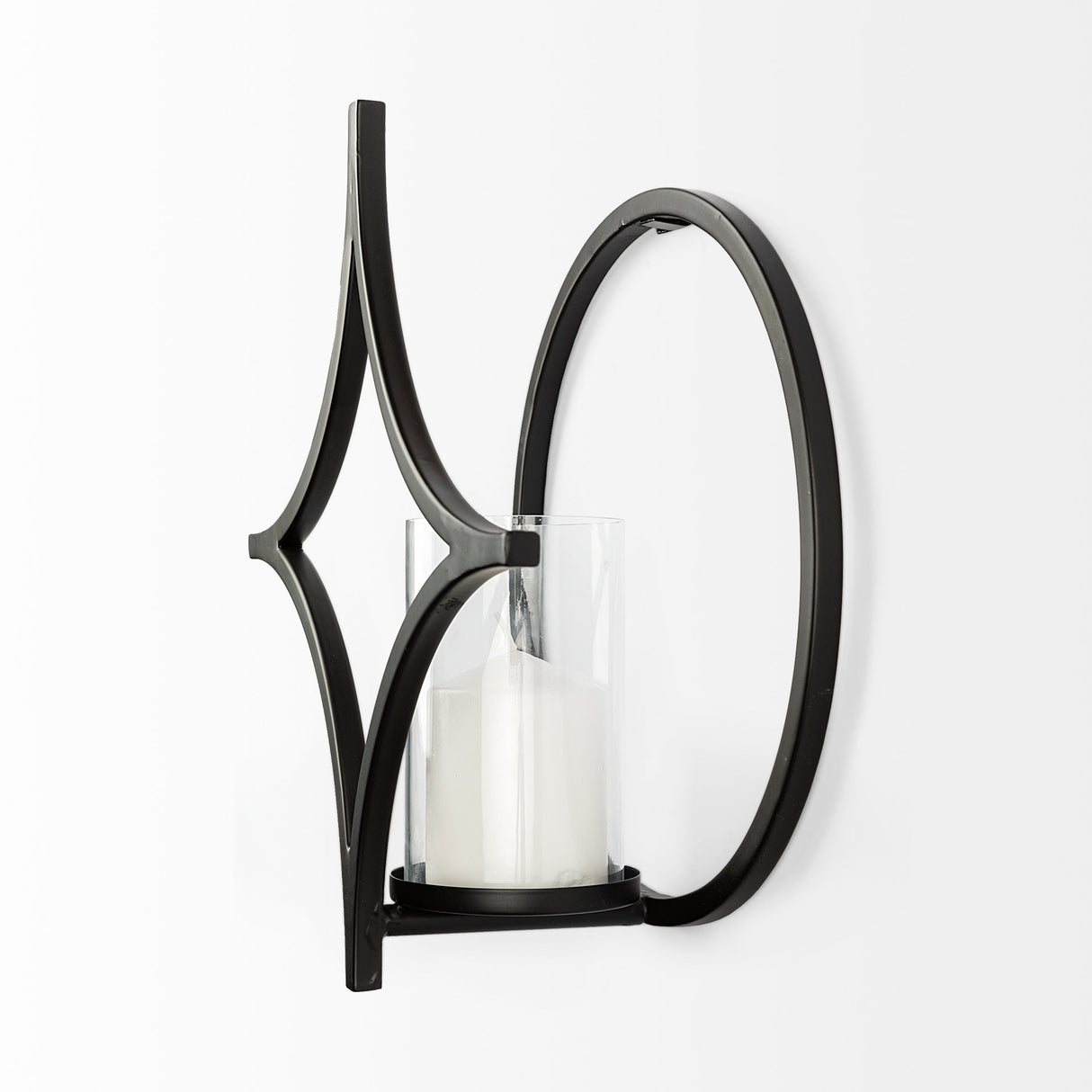 Lyra I Black Wall Candle Holder from Mercana - Luna Furniture