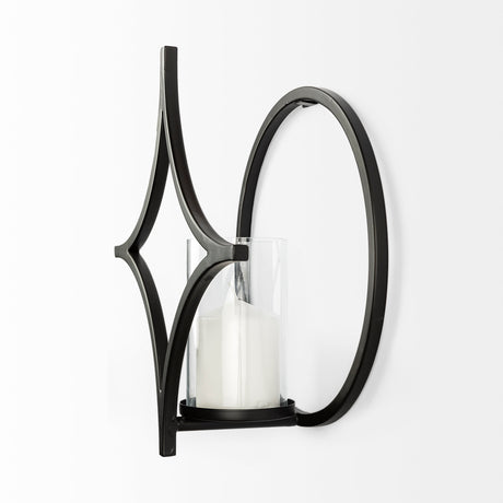 Lyra I Black Wall Candle Holder from Mercana - Luna Furniture