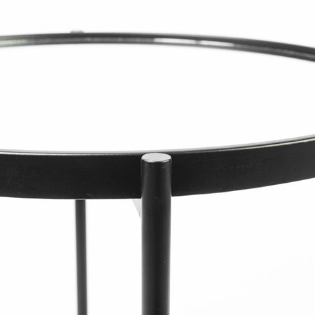 Samantha (Small) Black Mirror Top Accent Table from Mercana - Luna Furniture