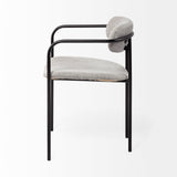 Parker Gray Fabric Seat Black Metal Dining Chair, Set of 2 from Mercana - Luna Furniture
