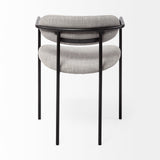 Parker Gray Fabric Seat Black Metal Dining Chair, Set of 2 from Mercana - Luna Furniture