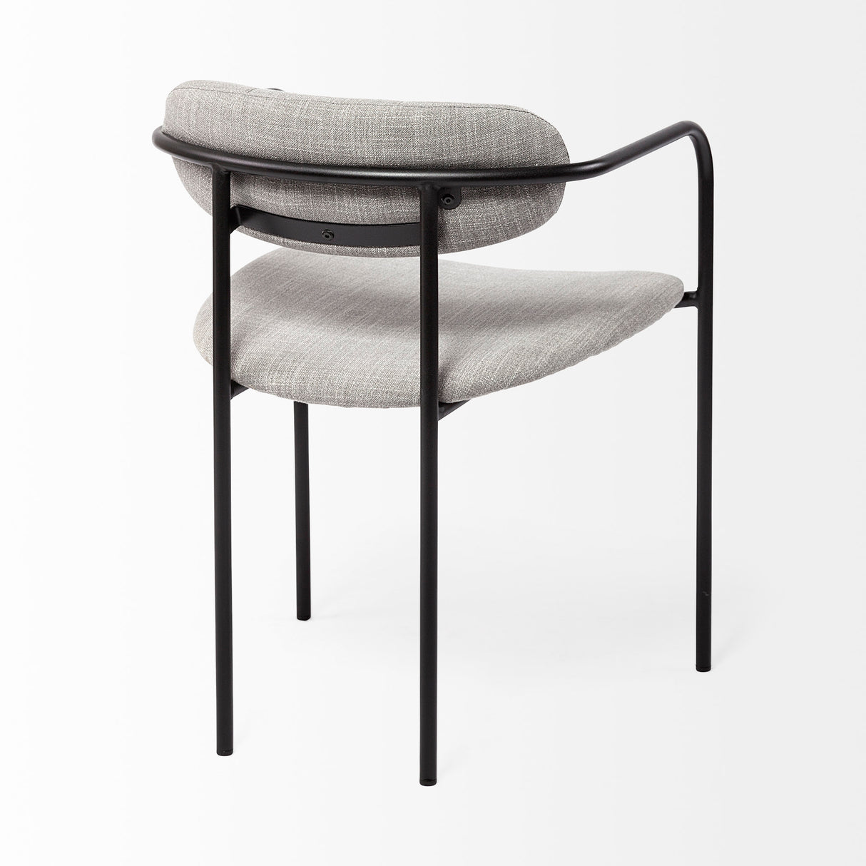 Parker Gray Fabric Seat Black Metal Dining Chair, Set of 2 from Mercana - Luna Furniture