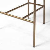 Parker Brown Faux Leather Seat Gold Metal Counter Stool from Mercana - Luna Furniture