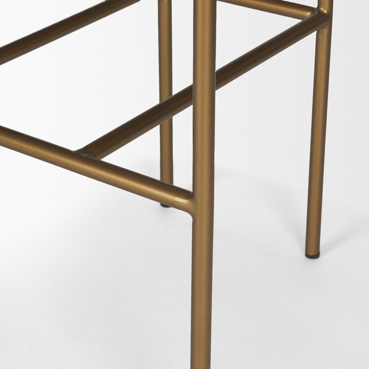 Parker Brown Faux Leather Seat Gold Metal Bar Stool from Mercana - Luna Furniture