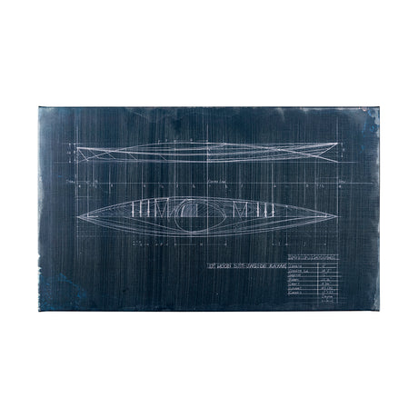 Kayak Blueprint (50 x 30) by Fiona H a Hand Embellished Textured Canvas from Mercana - Luna Furniture