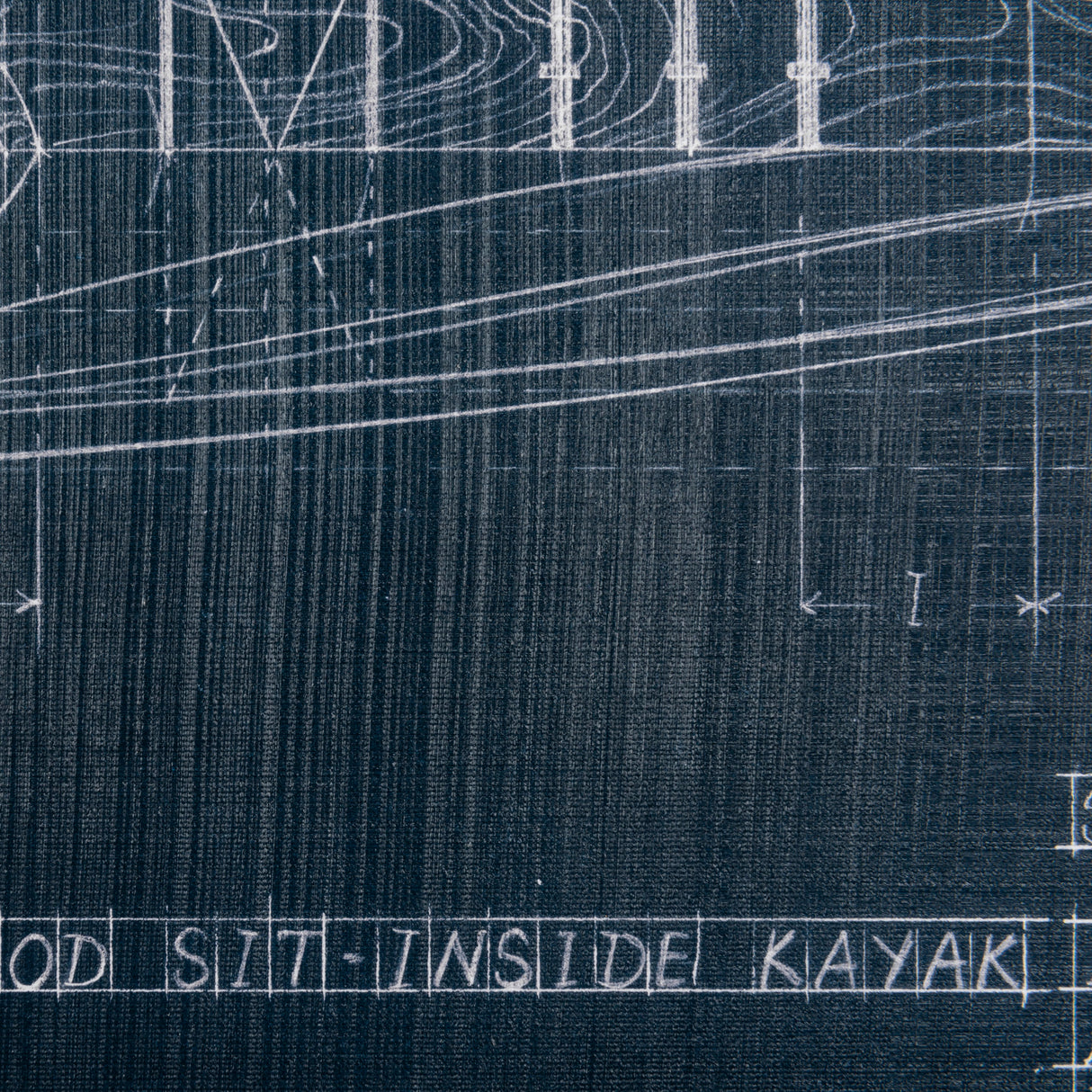Kayak Blueprint (50 x 30) by Fiona H a Hand Embellished Textured Canvas from Mercana - Luna Furniture