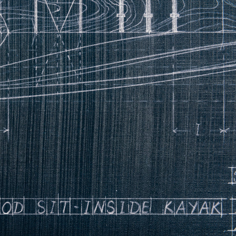 Kayak Blueprint (50 x 30) by Fiona H a Hand Embellished Textured Canvas from Mercana - Luna Furniture