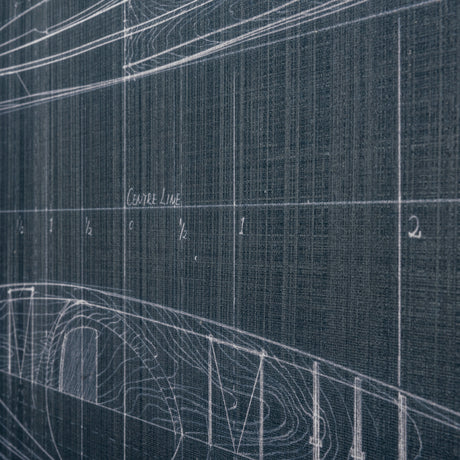 Kayak Blueprint (50 x 30) by Fiona H a Hand Embellished Textured Canvas from Mercana - Luna Furniture