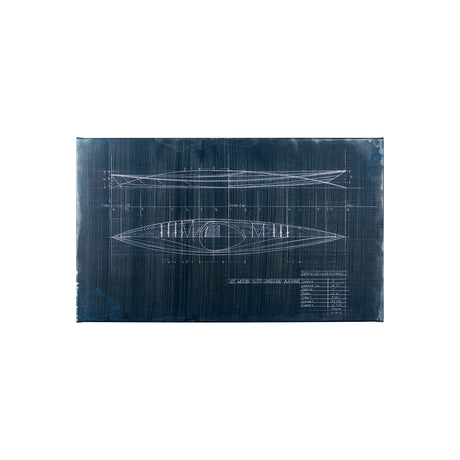 Kayak Blueprint (40 x 24) by Fiona H a Hand Embellished Textured Canvas from Mercana - Luna Furniture