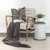 Ajax II Cream Fabric W/ Brown Wooden Frame Accent Chair from Mercana - Luna Furniture