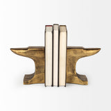Anvilia (Set of 2) 12L x 3W Gold Anvil Shaped Bookends from Mercana - Luna Furniture