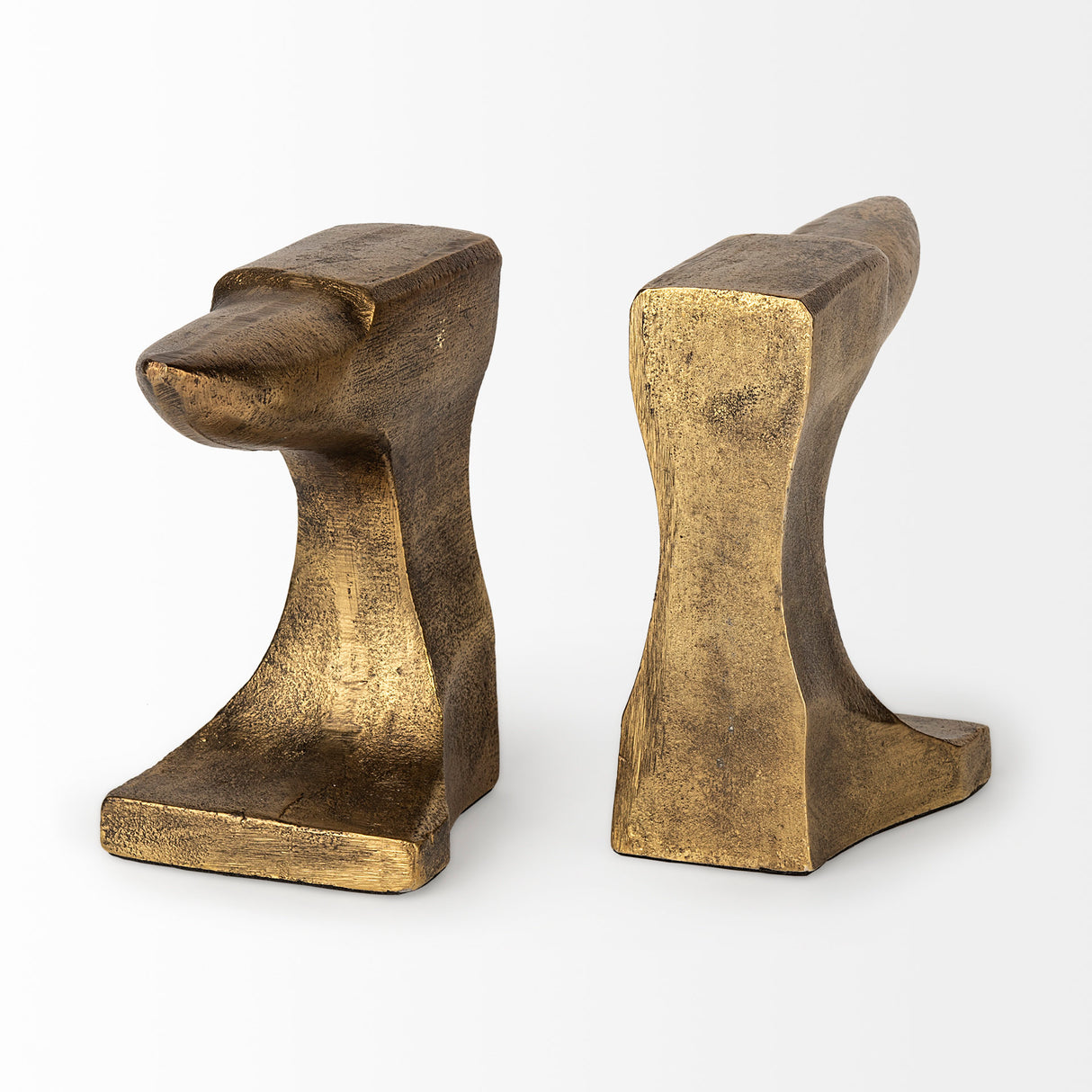 Anvilia (Set of 2) 12L x 3W Gold Anvil Shaped Bookends from Mercana - Luna Furniture