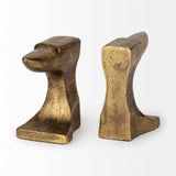 Anvilia (Set of 2) 12L x 3W Gold Anvil Shaped Bookends from Mercana - Luna Furniture