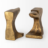 Anvilia (Set of 2) 12L x 3W Gold Anvil Shaped Bookends from Mercana - Luna Furniture