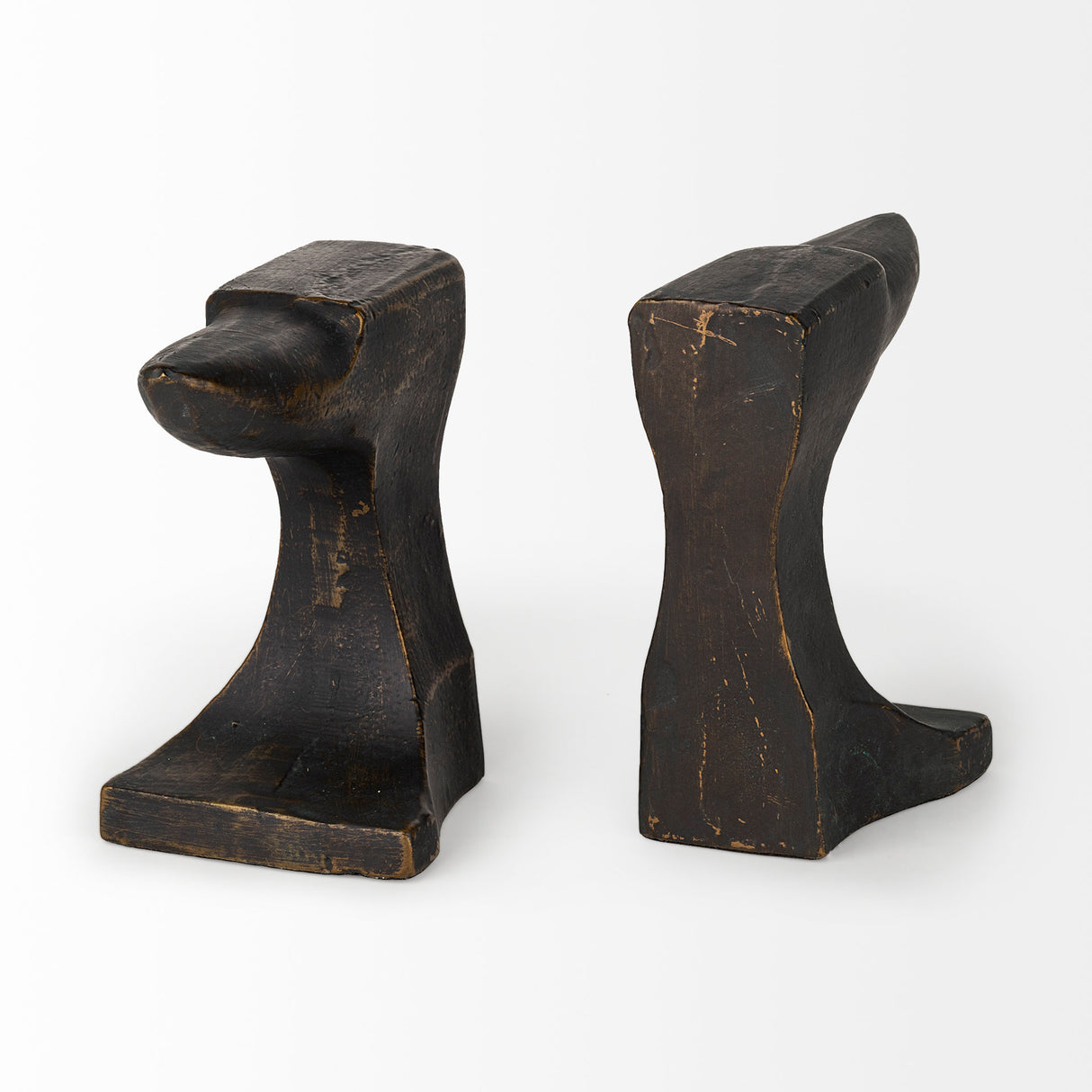 Anvilia (Set of 2) 12L x 4W Black With Gold Accents Anvil Shaped Bookends from Mercana - Luna Furniture