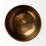 Karmel 12L x 12W Gold Hammered Aluminum Bowl from Mercana - Luna Furniture