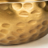 Karmel 12L x 12W Gold Hammered Aluminum Bowl from Mercana - Luna Furniture