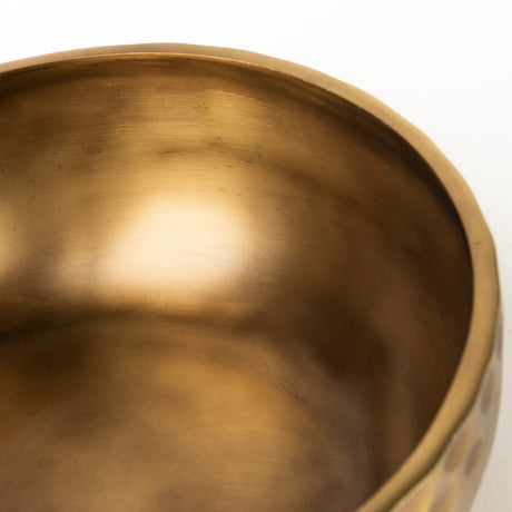 Karmel 12L x 12W Gold Hammered Aluminum Bowl from Mercana - Luna Furniture