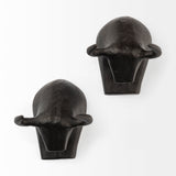 Tauro IV (Set of 2) Black Cast Aluminum Raging Bull Wall Decor from Mercana - Luna Furniture