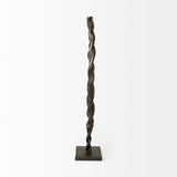 Rizwan (Large) Black Aluminum Braided Circular Object from Mercana - Luna Furniture