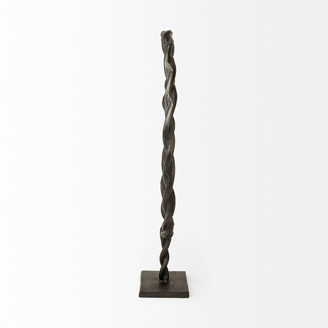 Rizwan (Large) Black Aluminum Braided Circular Object from Mercana - Luna Furniture