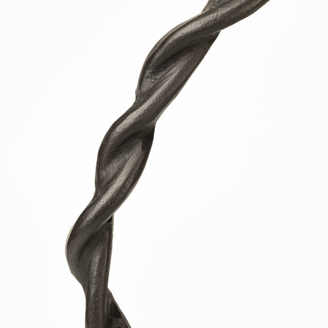 Rizwan (Large) Black Aluminum Braided Circular Object from Mercana - Luna Furniture