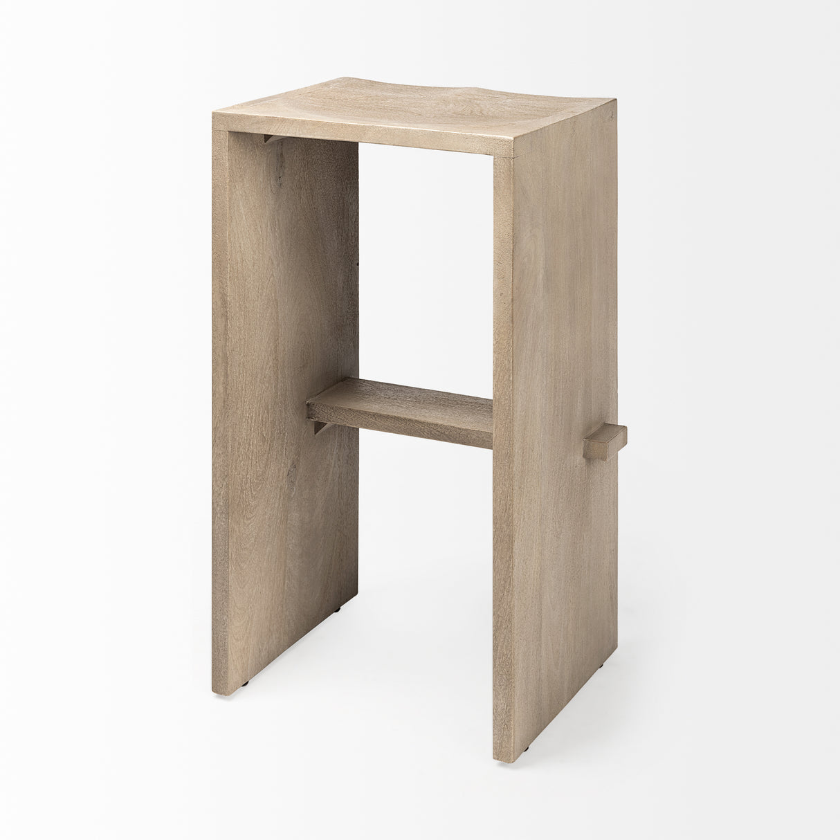 Aida 30" Seat Height Light Gray Wood Bar Stool from Mercana - Luna Furniture