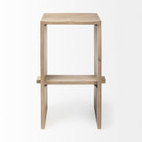Aida 30" Seat Height Light Brown Wood Bar Stool from Mercana - Luna Furniture